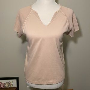 Tan mesh tee